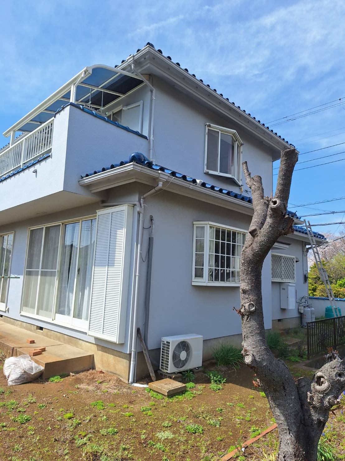 施工前の外壁（側面）